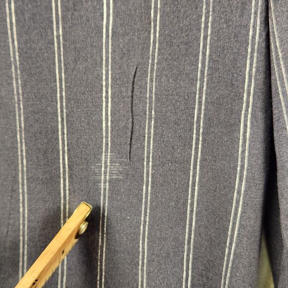 Wilfred Aritzia Paperbag Pants Women L Black Cream Striped Wide Leg Cropped - Picture 14 of 15